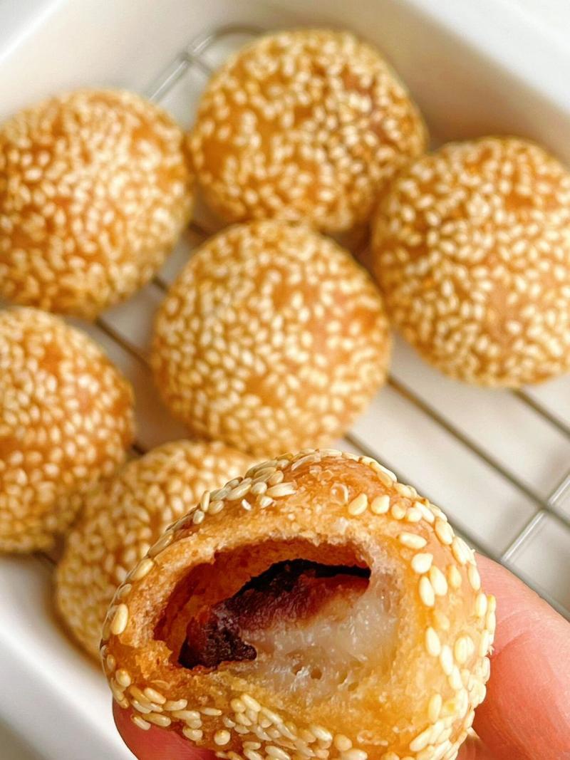 正宗麻团的制作方法